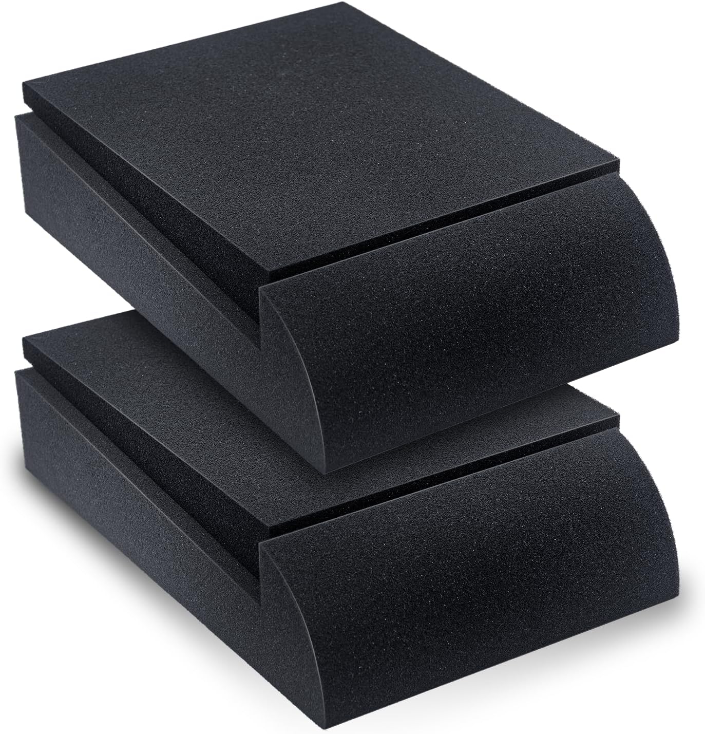 Liquid Stands Studio Monitor Sound Isolation Pads - 6"-8" High-Density Foam Pads Prevent Vibrations - Angled Speaker Riser