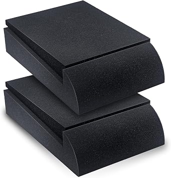 Liquid Stands Studio Monitor Sound Isolation Pads for Speakers 3"-4.5" High-Density Speaker Foam Pads That Prevents Vibrations Angled Speaker Riser - Acoustic Speaker Isolation Pad for Floor, Desktop