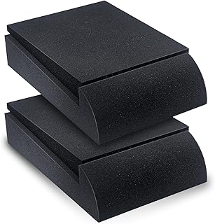 Liquid Stands Studio Monitor Sound Isolation Pads for Speakers 3"-4.5" High-Density Speaker Foam Pads That Prevents Vibrations Angled Speaker Riser - Acoustic Speaker Isolation Pad for Floor, Desktop