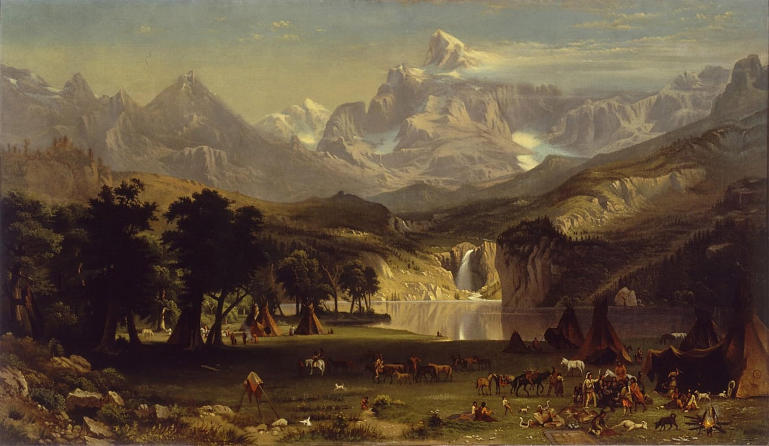 SERENDIPITP Aesthetic Poster Photo Wall Print Retro Picture The Mountains Landers Peak by Albert Bierstadt Modern Wall Artwork for Home Decor 60x90cm