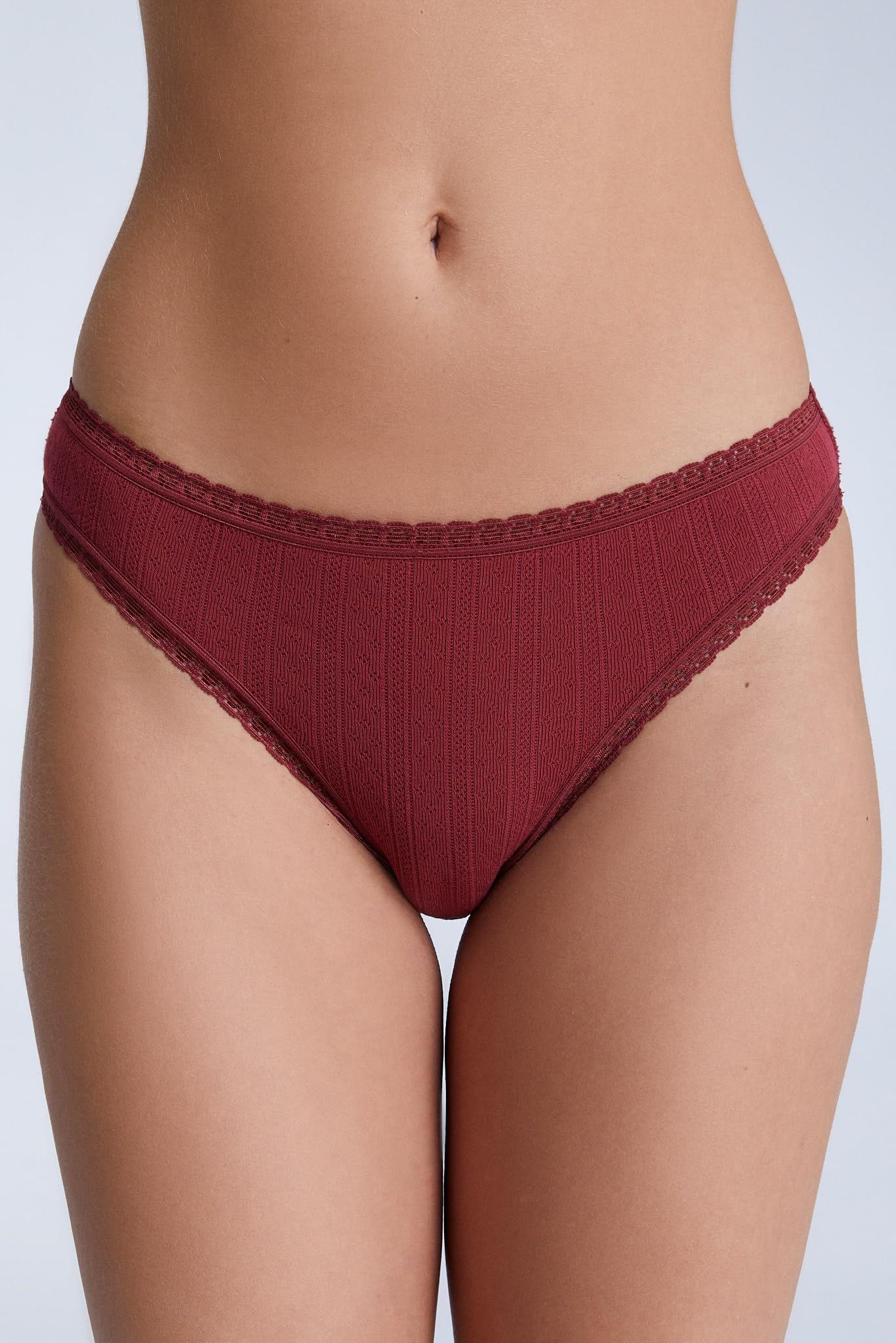 Slip da donna in 100% cotone biologico con design jacquard, biancheria intima comoda e sostenibile