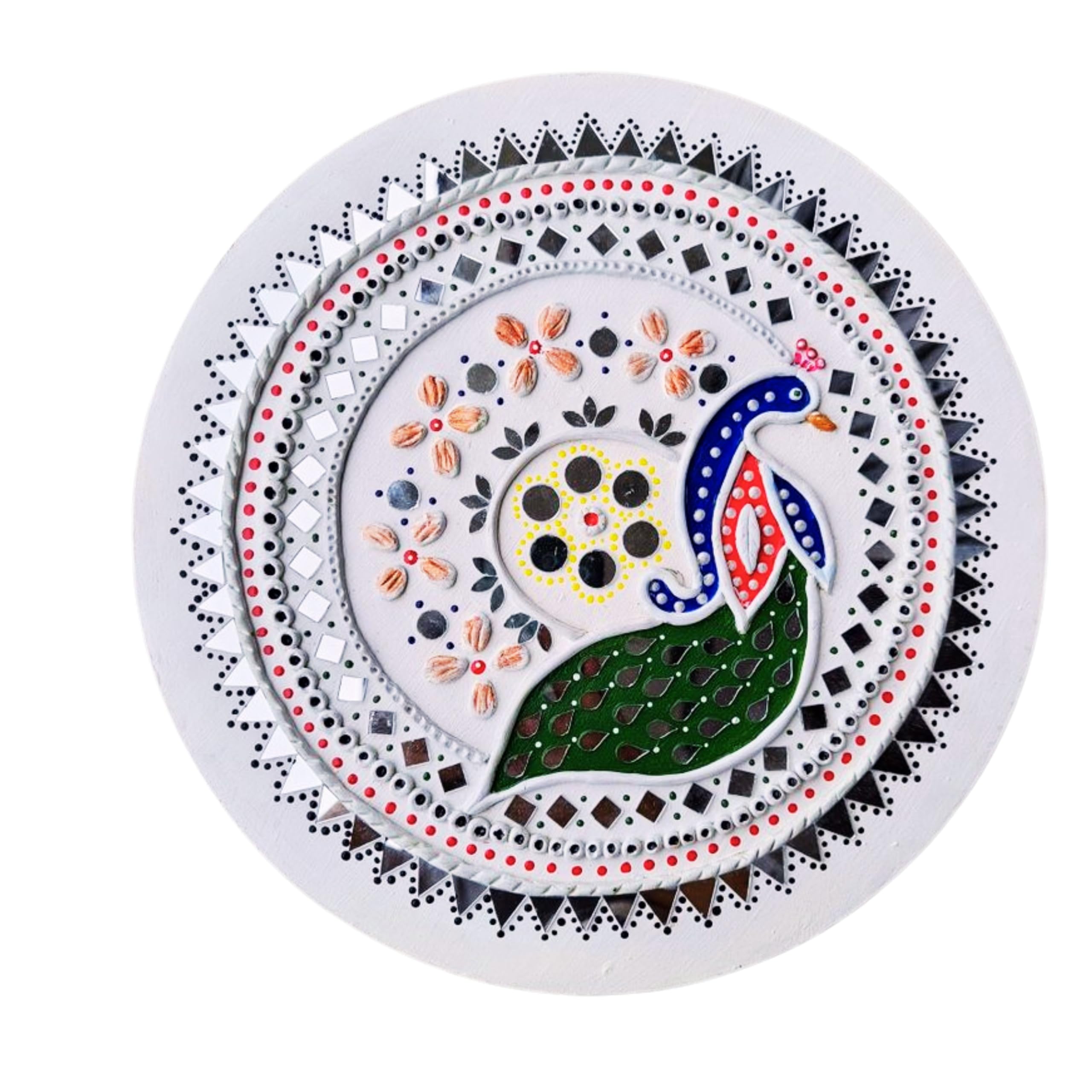 Decordial Handmade Madhubani Lippan Art Wall Hanging | Aesthetic Folk Painting for Living Room | Customized Gift for Anniversary & Birthday-image-35
