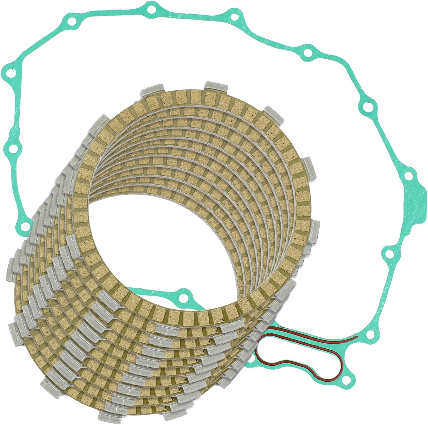 Caltric Clutch Friction Plates with Gasket Compatible with