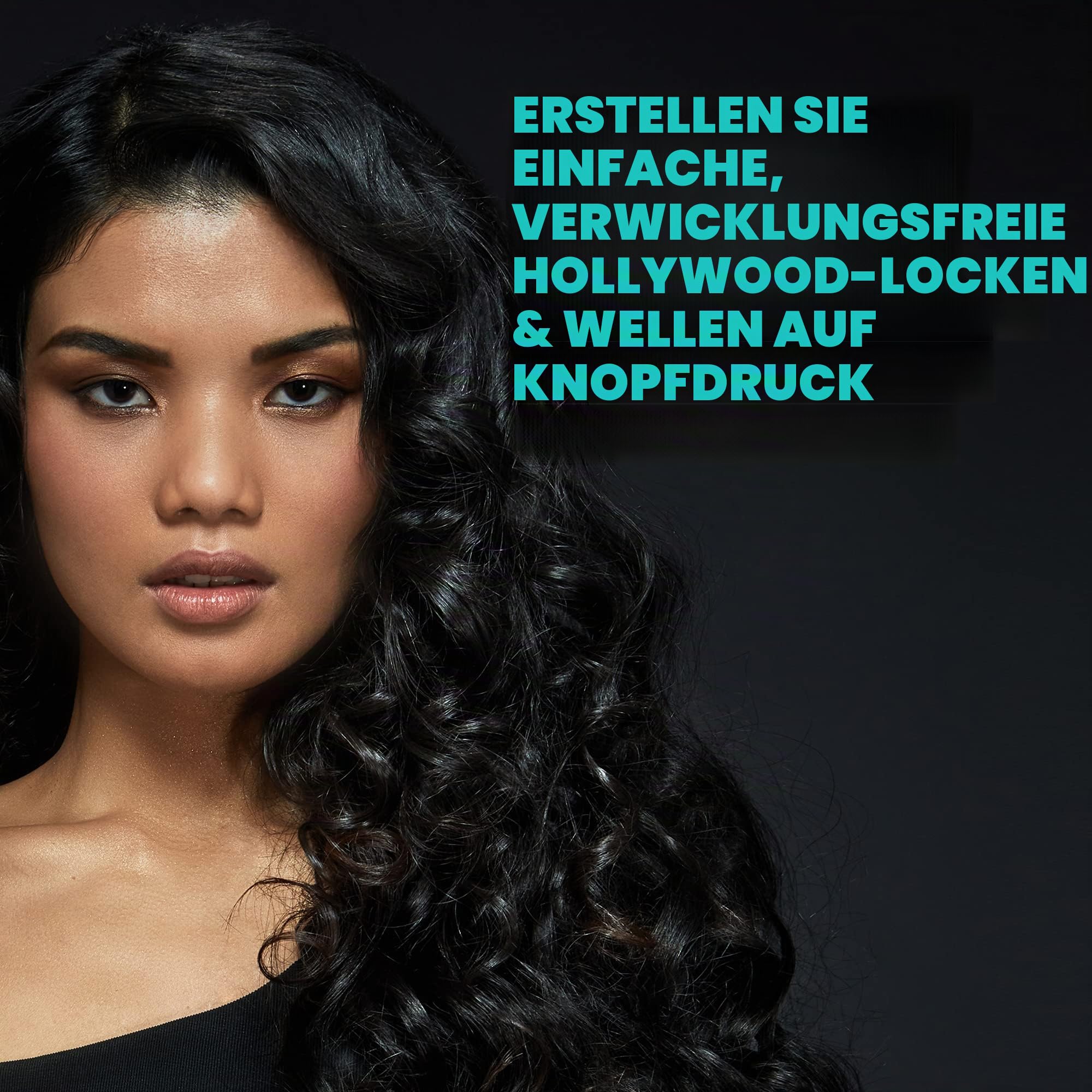 REVAMP Hollywood Wave Lockenstab Auto-Rotate Keramik - Ionen | Hair Waver, Kleine Locken oder Beach Waves, Rotierender Haarstyler, Wellen-Lockenstab, Lockenzange