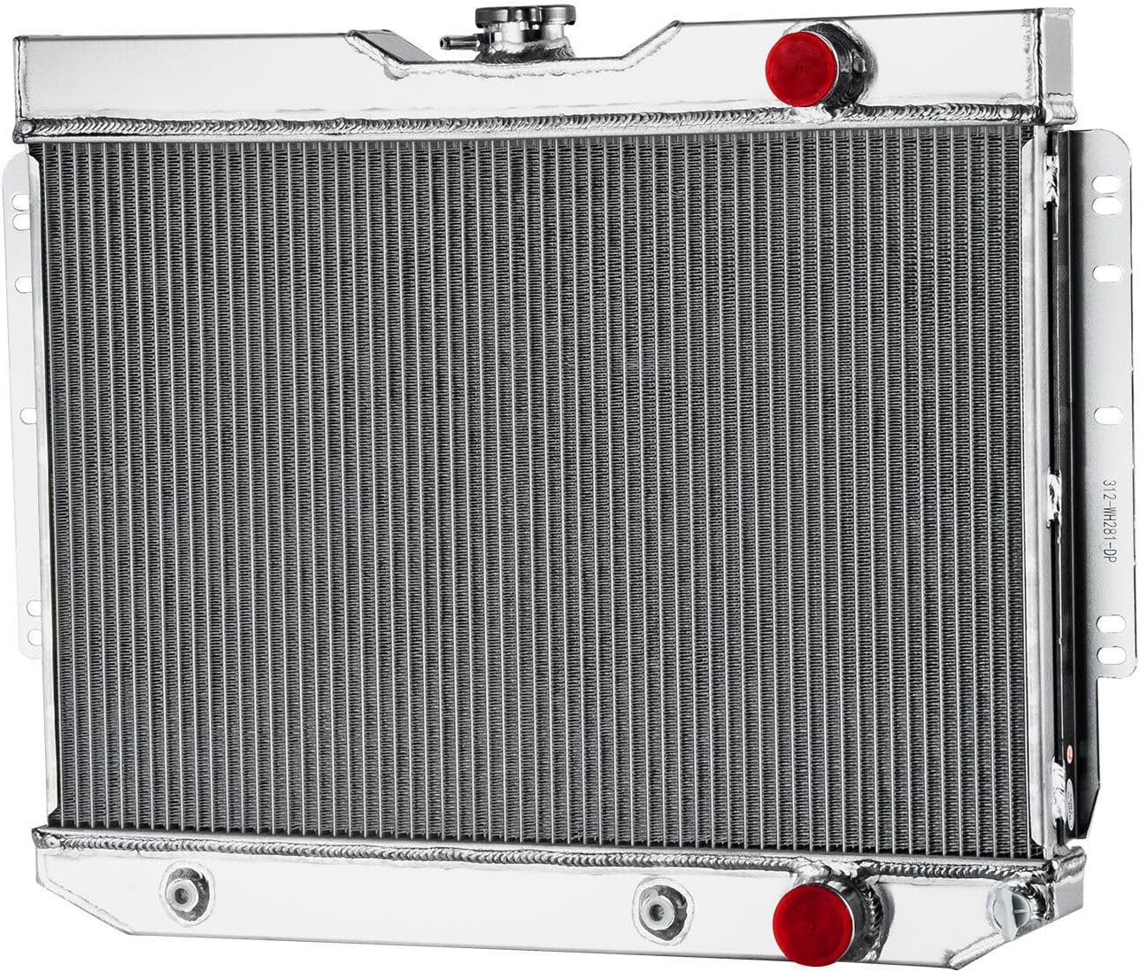 4 Row Aluminum Radiator for 1959-1965 1963 Chevy El Camino Impala Chevelle V8, Full Performance Aluminium Radiators, Automotive Replacement Radiator