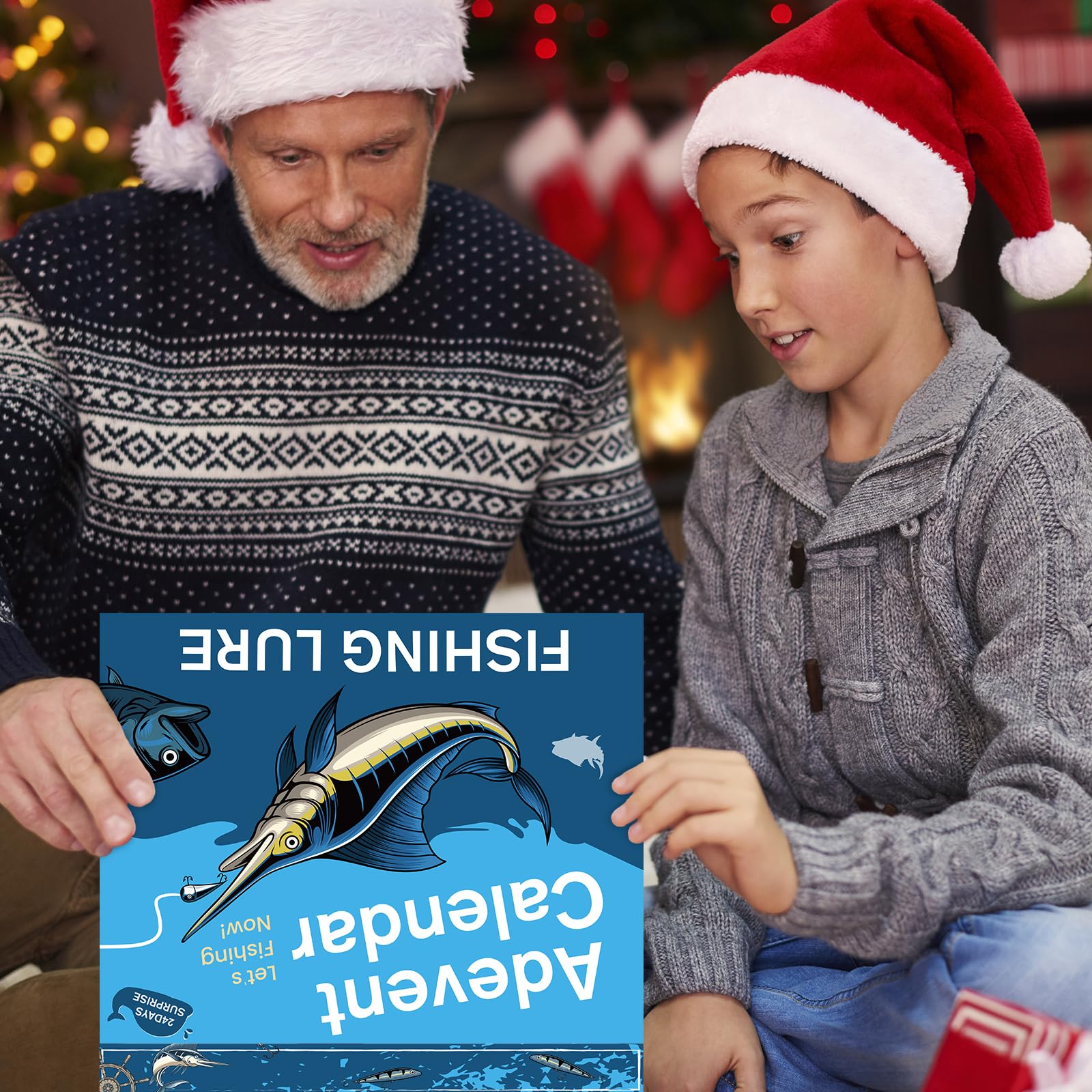 Calendario dell'Avvento 2025, set di esche da pesca, conto alla rovescia per 24 giorni di Natale, con attrezzatura da pesca unica, regalo di alta qualità per papà, nonno, fratello, fidanzato