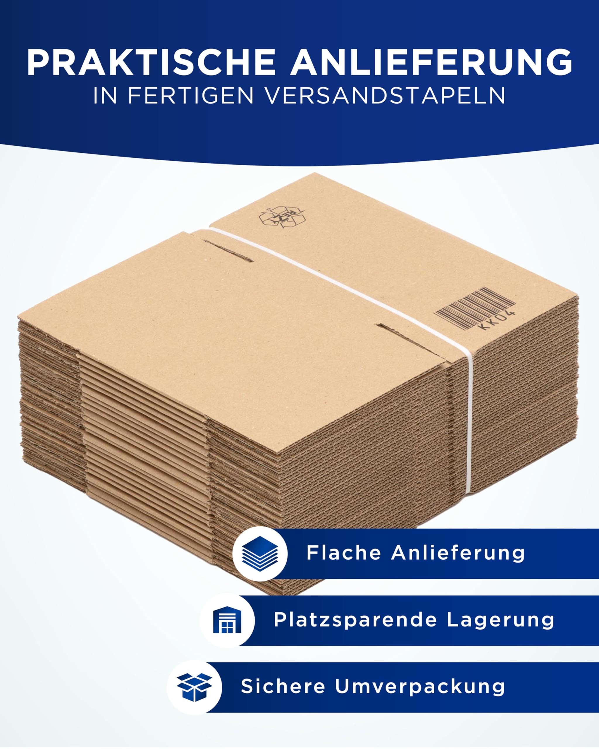 KK Verpackungen Versandkartons 190 x 150 x 140 mm Braun 1-wellig (Außenmaß 195 x 155 x 145 mm) | 500 Stück, Faltkartons Kartons für Versand als DHL Päckchen M Hermes Päckchen DPD GLS Paketklasse XS