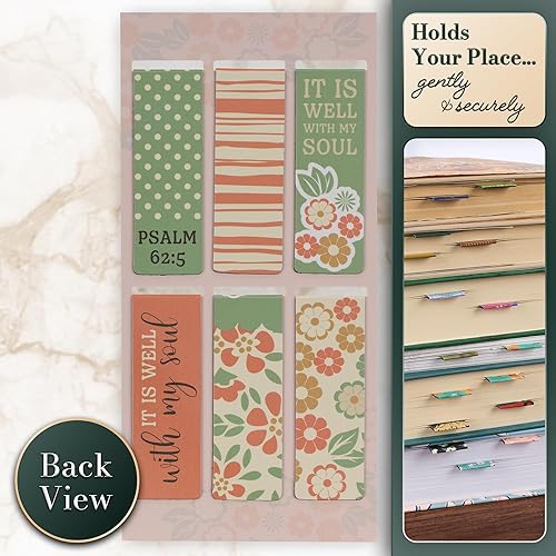 Miniatura 142 de Christian Art Gifts - Conjunto de marcapáginas magnéticos Lift Up Your Hands, 6 unidades Escénica #1