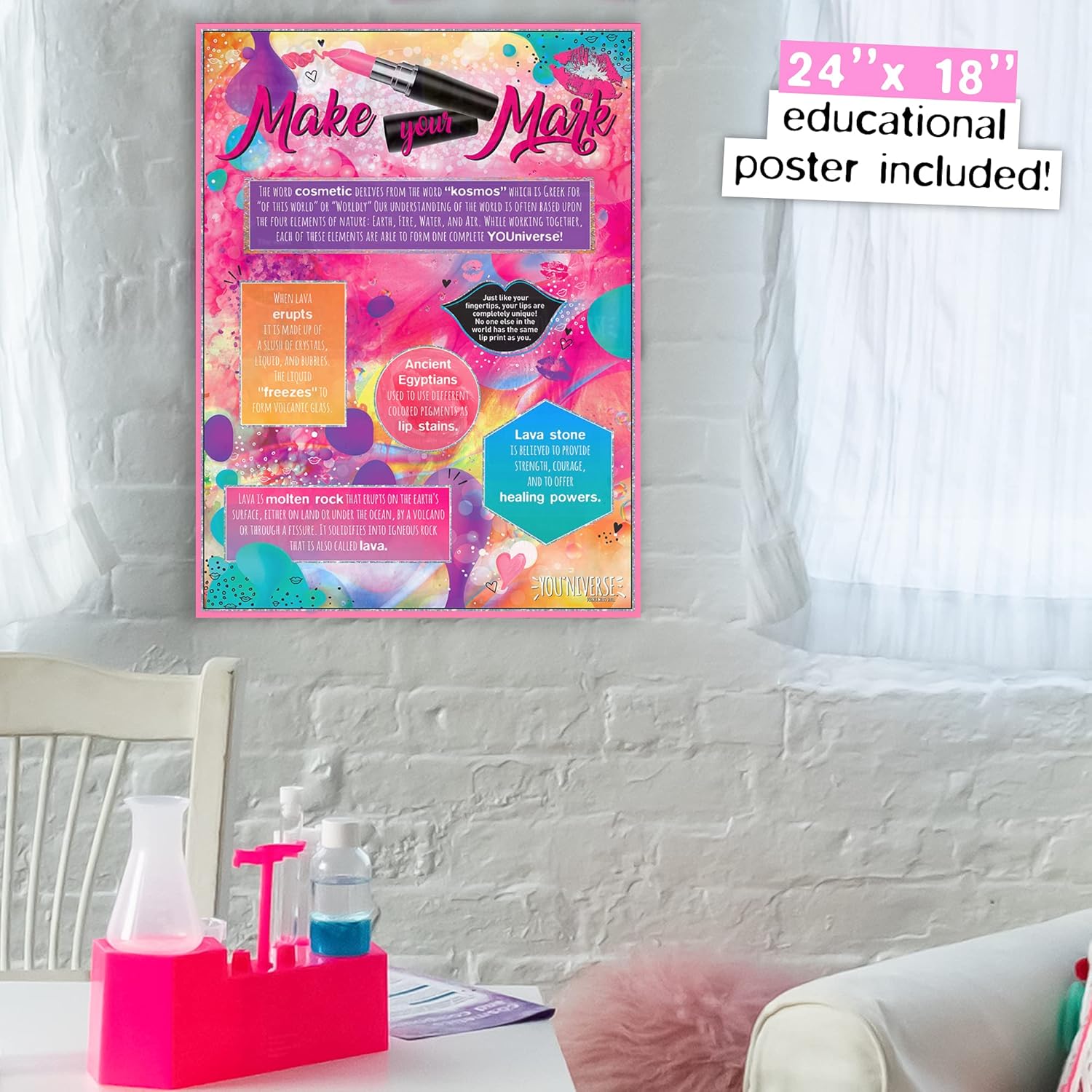 Just My Style You*niverse Lava Lip Gloss Lab, At-Home STEM Kits For Kids Age 6 And Up, Makeup Kits, DIY Lip Gloss, Activities for Birthday Parties, Sleepovers : Beauty & Personal Care