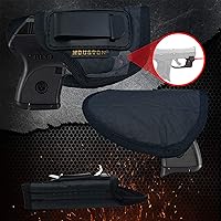 Vista 5 de IWB - Funda para pistola de Houston, material suave de cuero ecológico oculto Interior de gamuza Se adapta a: cualquier pequeño .380 con láser