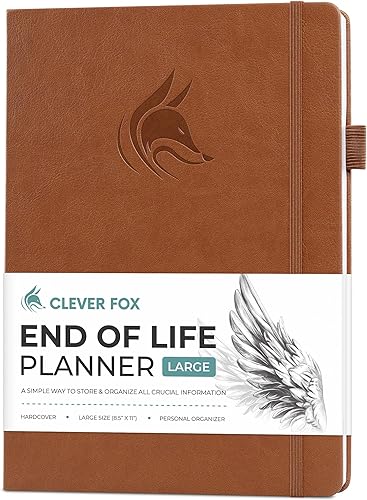 Vista 28 de Clever Fox Planificador de fin de vida – Organizador de arreglos finales para beneficiarios, preparación de testamentos, últimos deseos y Negro