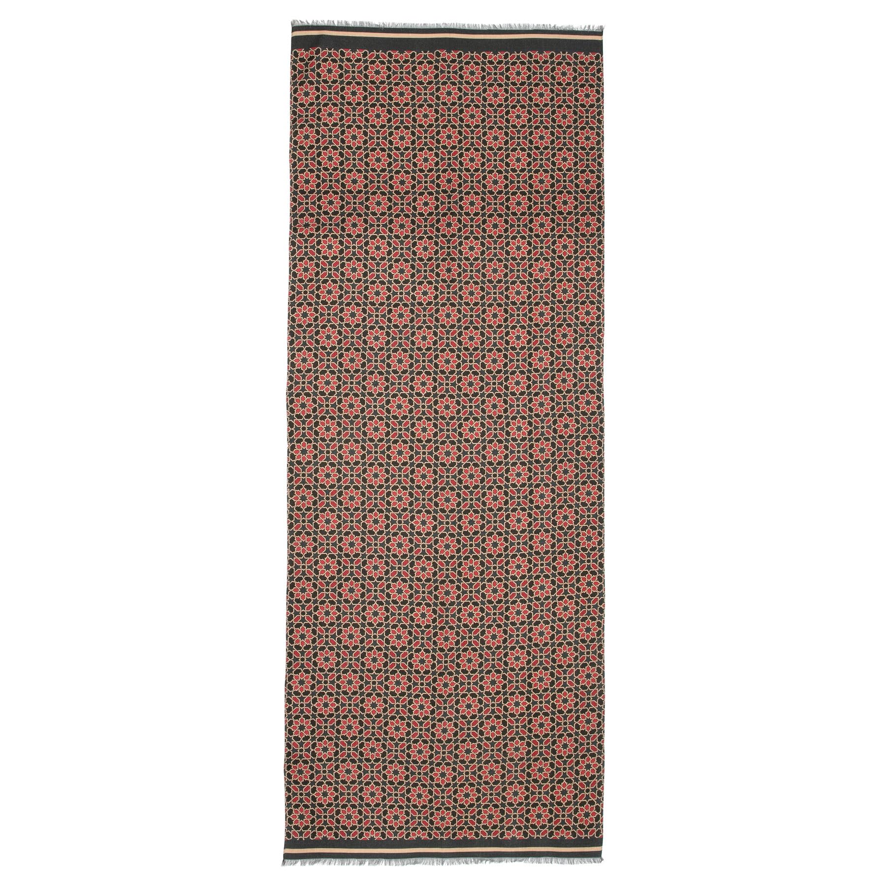 Hamzah Sciarpa in lana e seta - Foulard caldo e morbido con frange e reversibile, calda e morbida, idea regalo invernale per donna e uomo, 180 x 65 cm