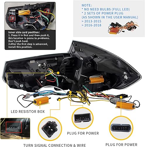 Miniatura 2 de YUANZHENG Luces traseras secuenciales LED para BMW F30 F80 320i 328i 335i Sedan 6 generación 2013 2014 2015 2016 2017 2018 con DRL de fibra óptica