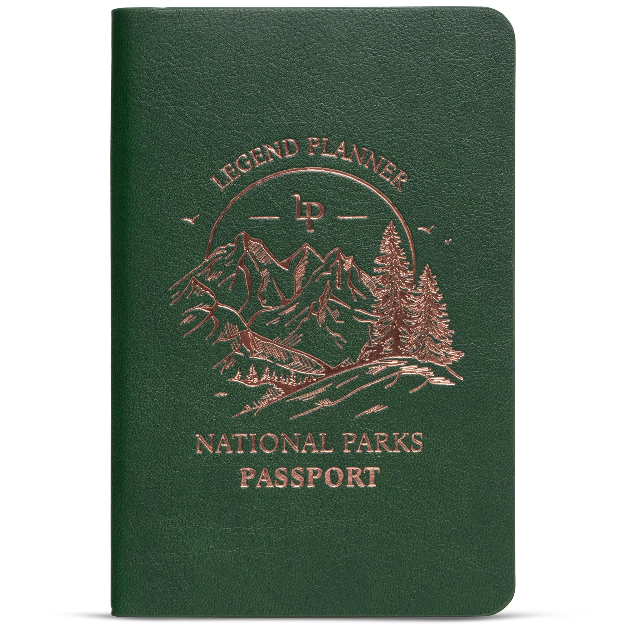 Legend National Parks Passport – US & Canada Park Passport Book with State Map & Bucket List Checklist – Adventure Planner Journal (Forest Green Gold Foil)