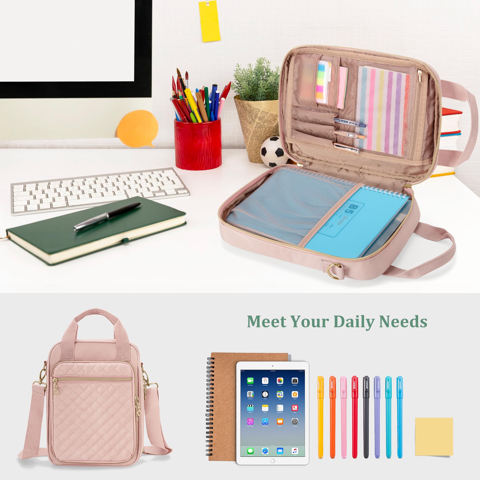 Teamoy Multi-Functional Journal Supplies Storage Case, Notebook Holder with Pen Slots - Image 4