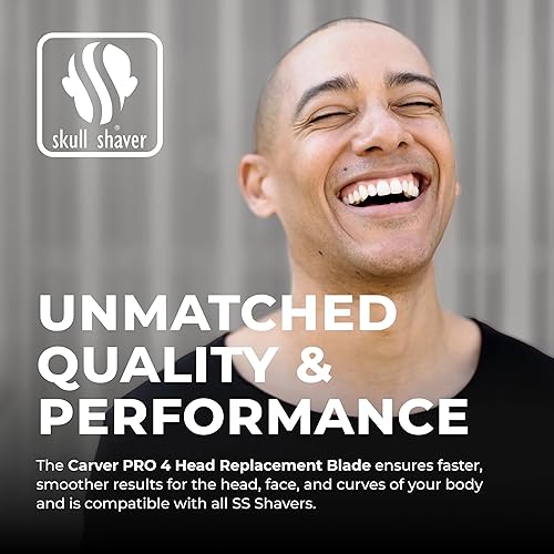 Miniatura 2 de Skull Shaver Carver PRO 4 Head Replacement Blade - Shaver Blade for Wet & Dry Shaving - Rotary Heads Design - Japanese Stainless Steel - Compatible