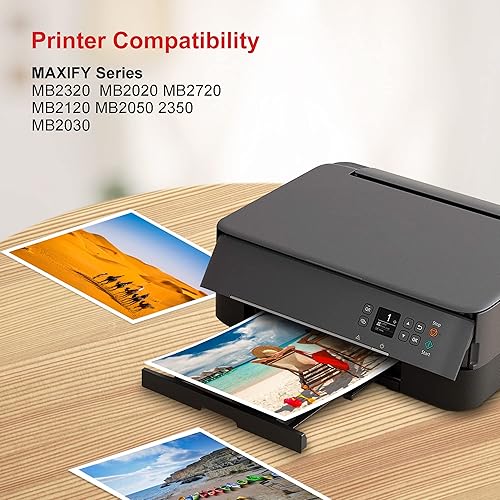 Miniatura 2 de Wiseta Cartucho de tinta de repuesto compatible para impresora Canon PGI-1200XL PGI-1200 XL 1200XL para usar con impresora MAXIFY MB2320 MB2020