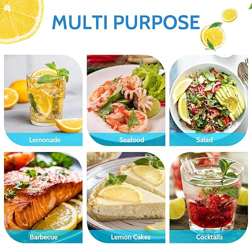 Miniatura 6 de Exprimidor de limón, exprimidor de limón de alta resistencia, exprimidor de cítricos fácil y rápido, prensa de frutas de mano para jugo sin