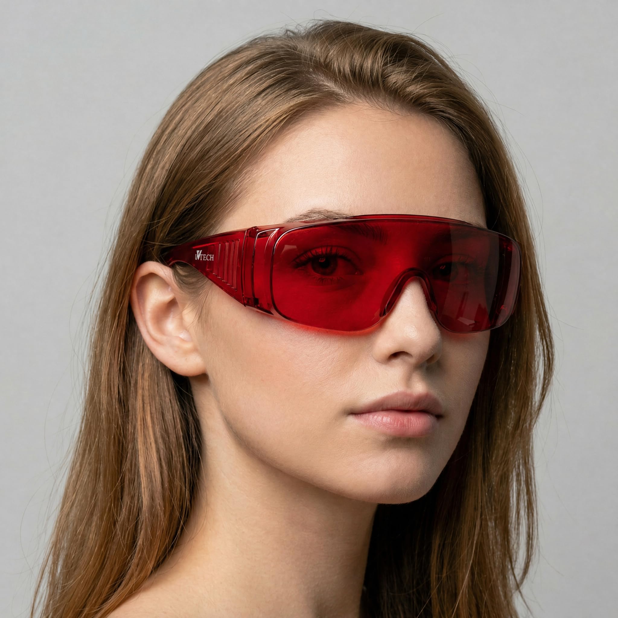 UVtech SLEEP-1 100% czerwone okulary, filtr niebieskiego światła i filtr zielonego światła, okulary komputerowe i gier, blokujące niebieskie światło