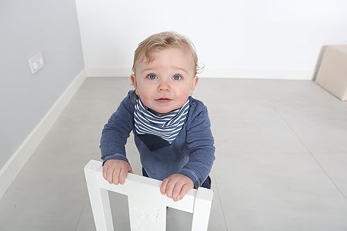 Miniatura 9 de Cheeky Chompers Neckerchew babero de dentición, babero estilo bandana 2 en 1 con mordedor de silicona de grado alimenticio