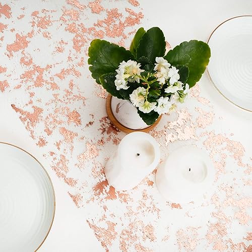 Miniatura 8 de PapaKit Camino de mesa fino dorado metálico brillante de 11 x 84 pulgadas paquete de 2 para vacaciones bodas fiestas y decoración diaria