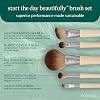 EcoTools Set de 6 Brochas para Empezar el Día Hermosamente | Para rostro y ojos, kit para maquillaje líquido, crema o polvo, brochas de bambú, lata de almacenamiento, Taklon, 6 Piezas 3