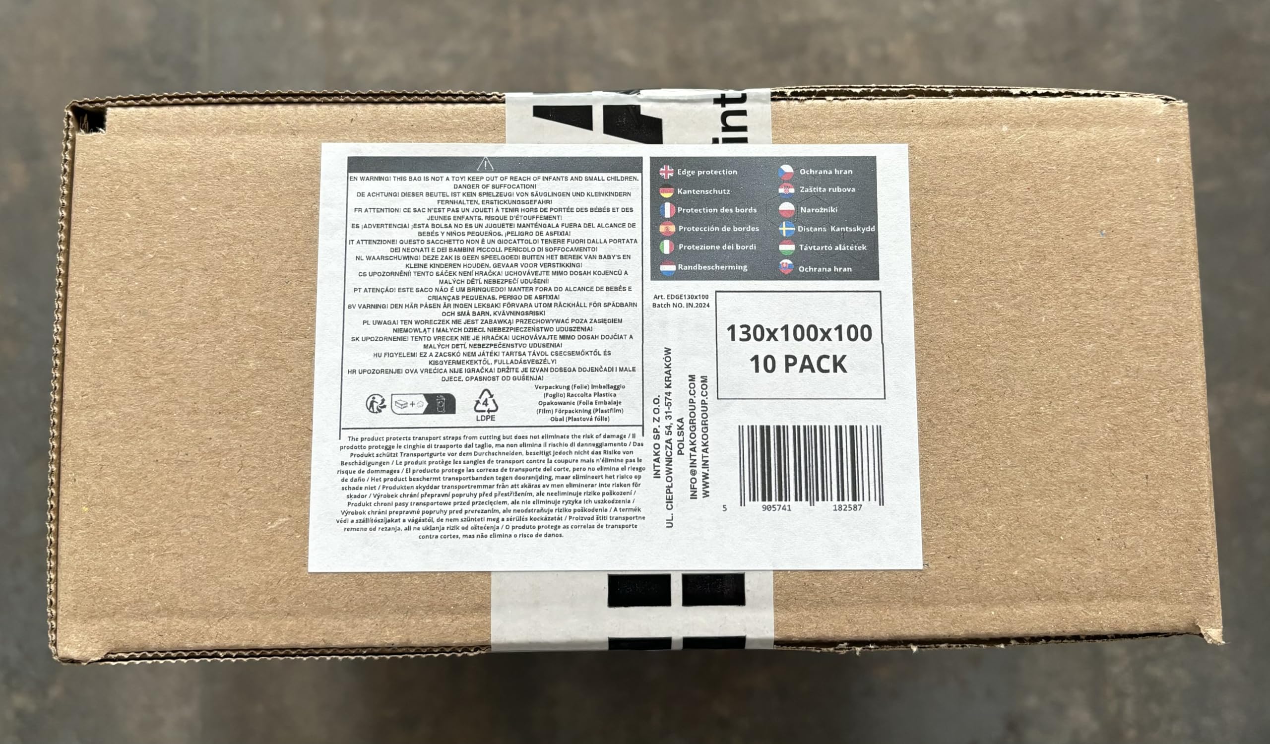 INTAKO Coin de Protection pour Sangle d'Arrimage de 50mm de Largeur - 10 Pièces - 130x100x100mm - Équerre de Protection pour Camion - Angle de Protection Sangle Arrimage - Protège Bord