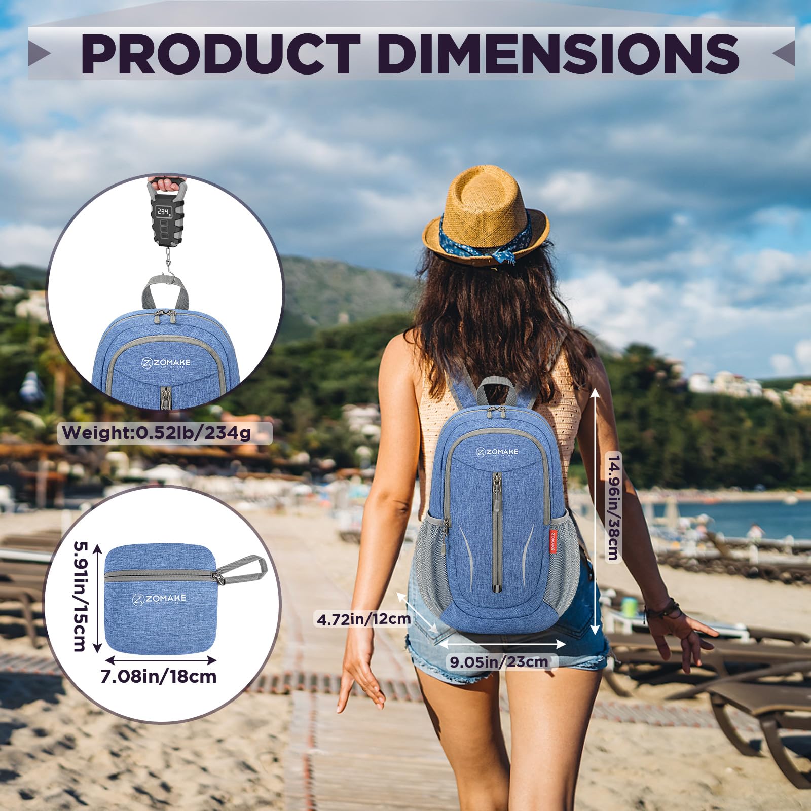 ZOMAKE Lightweight Foldable Backpack - Image 2