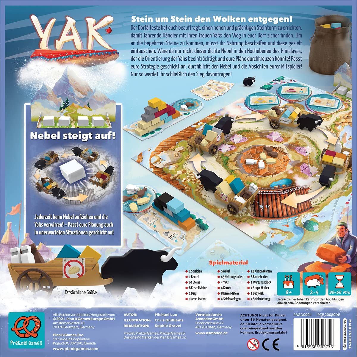 Pretzel Games Yak Jeu de société 2 à 4 joueurs À partir de 8 ans 45 minutes Allemand