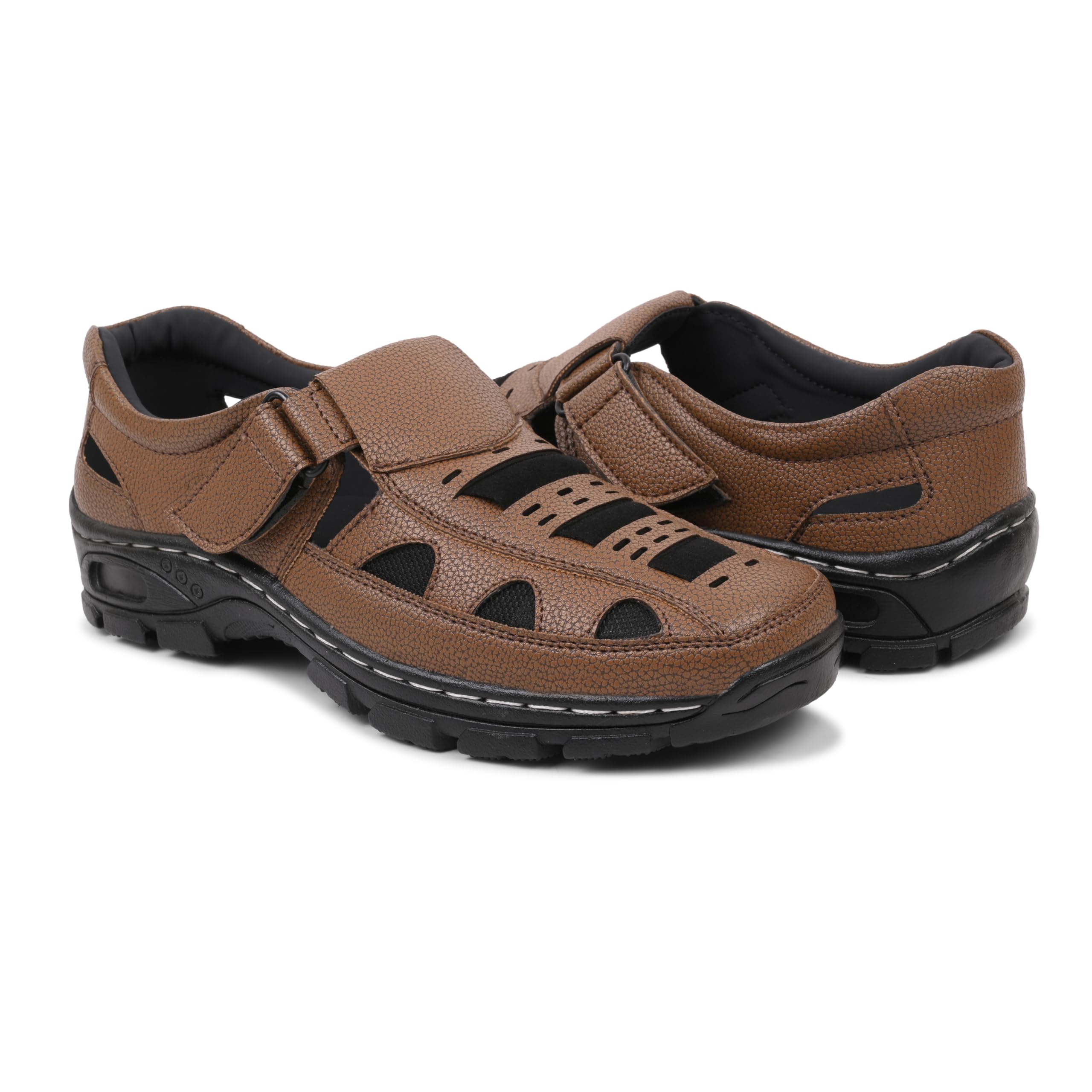 degarro Men’s Faux Leather Sandals – Breathable, Lightweight, and Stylish Sandals for Casual Outings and Everyday Comfort-picture-30