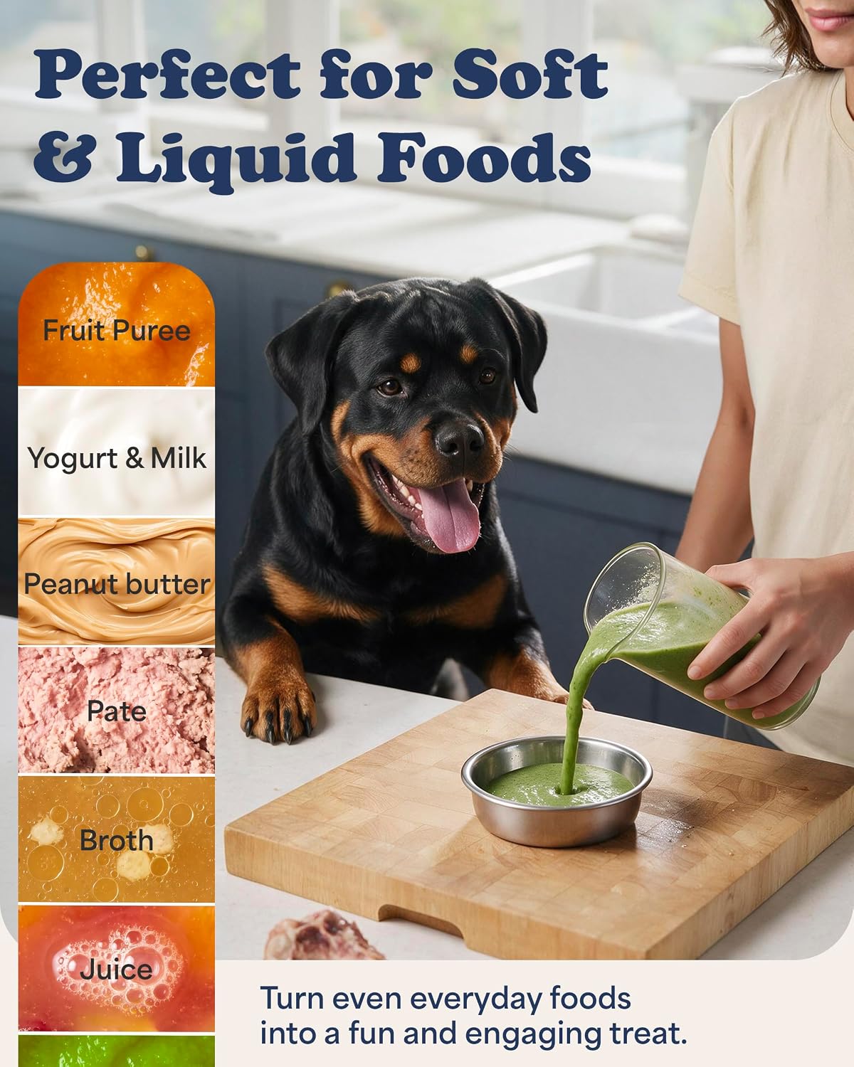 Premium Slow Feeder Dog Bowl with Stainless Steel Rolling Ball image 4