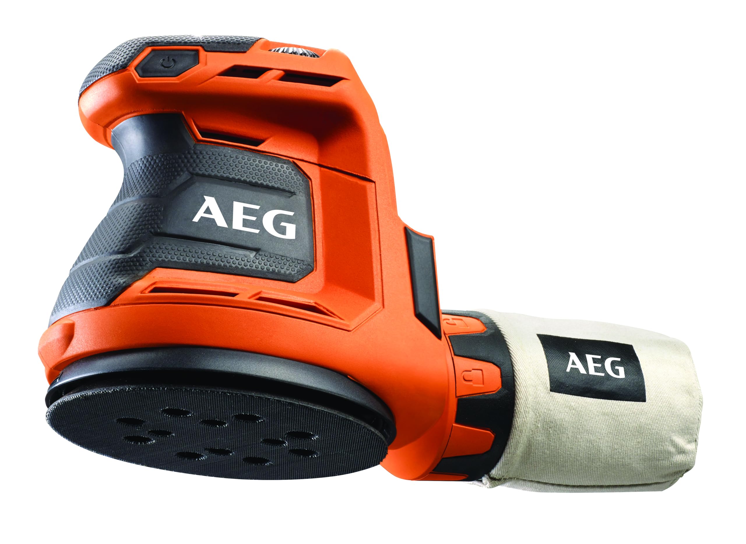 AEG BEX18-125-0 Levigatrice Rotorbitale a Batteria 18V, Batteria Non Inclusa, Velocità a Vuoto 7.000-11.000 giri/min, 2.4 mm di Diametro Orbita