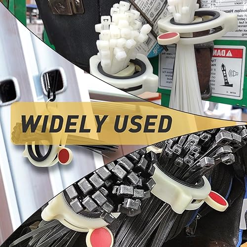 Miniatura 5 de 3PCS Zip Tie Organizer - Light Plastic Cable Tie Holder for Efficient Cable Management - Reusable Zip Ties Holder for Easy and Neat Organization