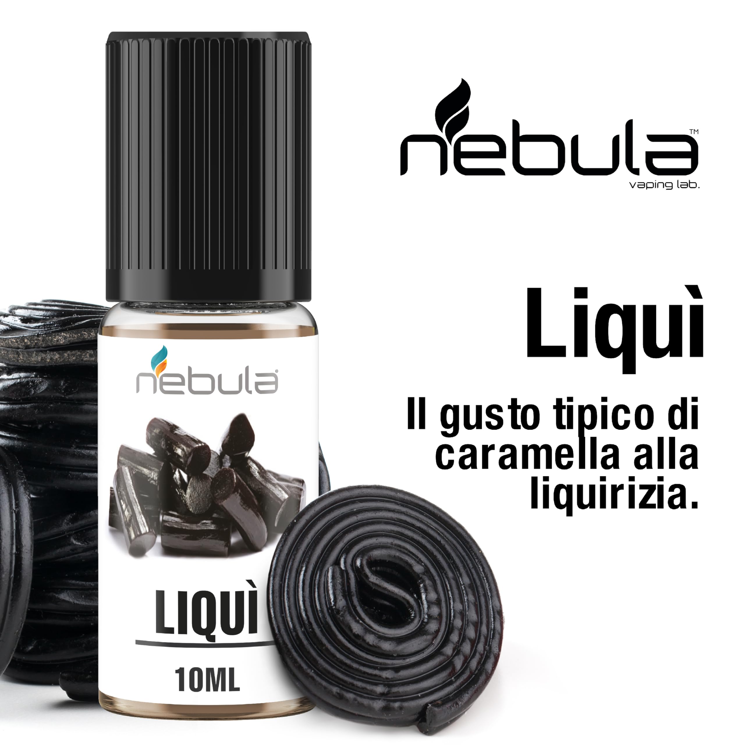 NEBULA | LIQUÌ 10mil Aroma Alimentare da Diluire - Gusto Caramella alla Liquirizia | Qualità MADE IN ITALY