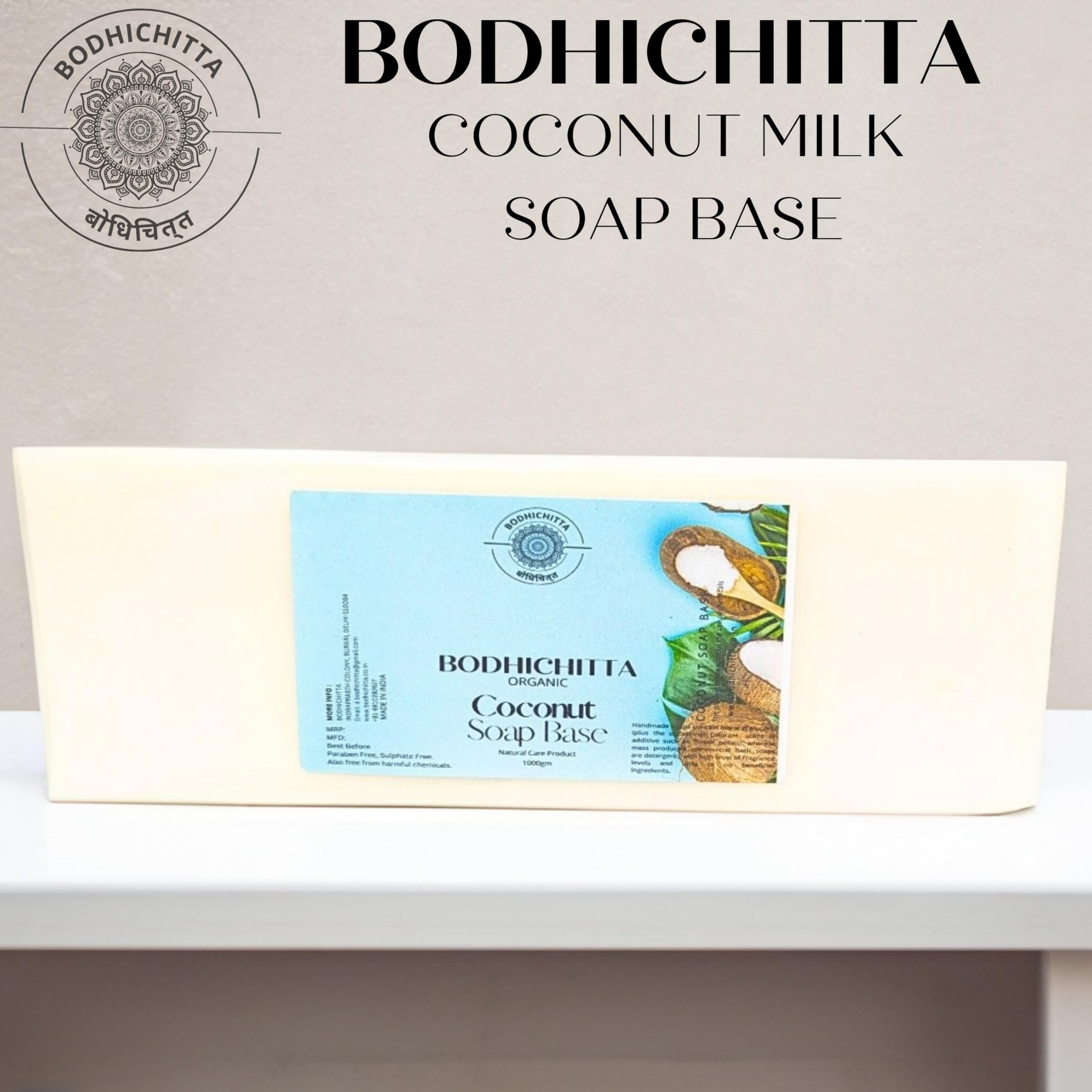 Bodhichitta Ultra Clear Transparent Glycerin Soap Base & Coconut Soap For Deep Moisturization Soap Base Combo for DIY Soap Making Pack Of 2 (1000g each) 1