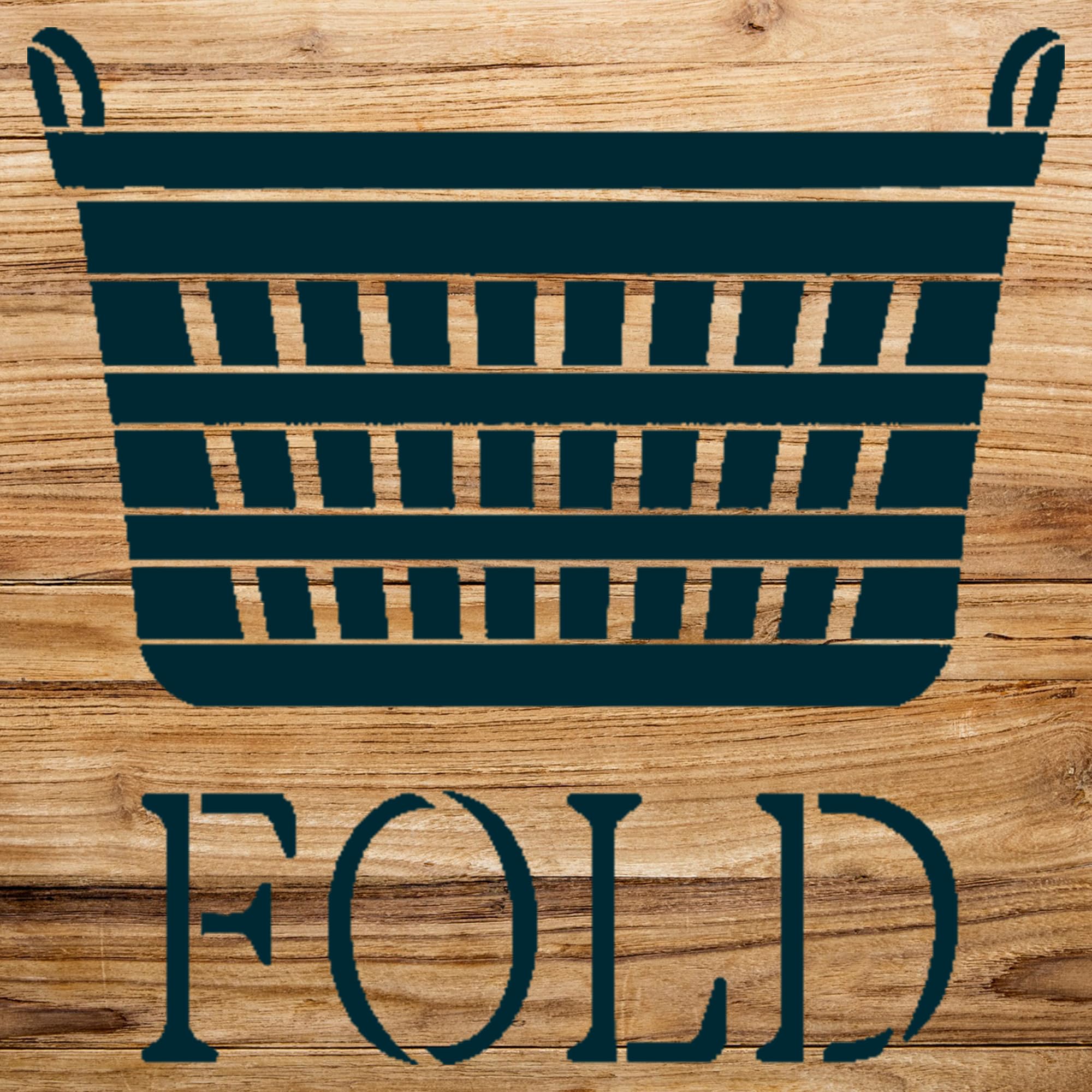 Laundry Basket Stencil for Wood and Crafts, DIY Cleaning Chore Template, Ideal for Home Decor and Painting Projects - Size A2 (16.5