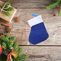 Vista 6 de LOGOFUN 8 piezas de cubiertos de Navidad para calcetines de Navidad, cubiertos de cena, decoración de fiesta (azul)