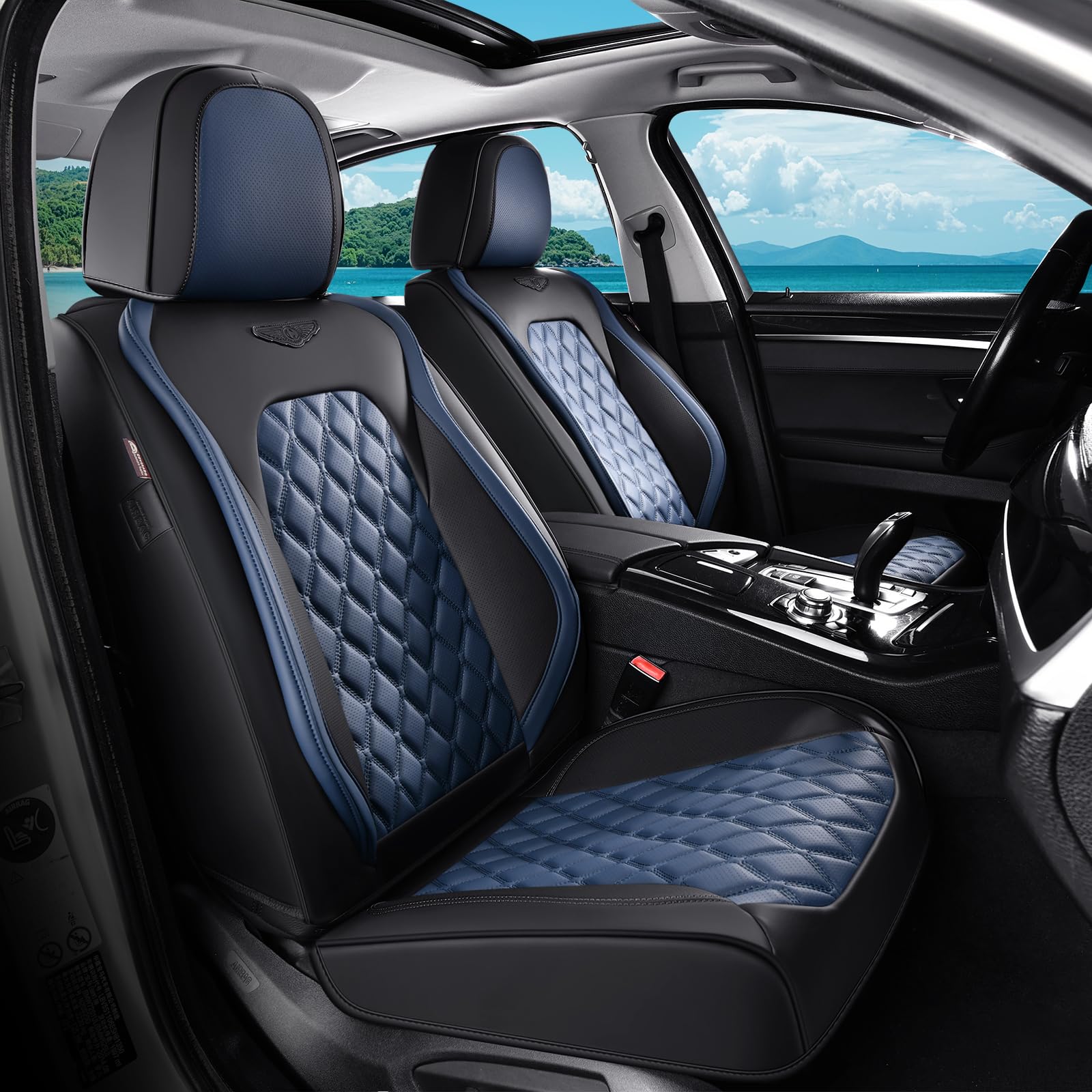 Coverado Conjunto completo de capas de assento de carro universais, esportivas,