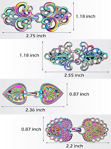 Miniatura 7 de WILLBOND 4 Pieces Vintage Sweater Swirl Clip Cape Cloak Clips Retro Cardigan Clip Shawl Collar Clasp Dress Shirt Brooch Clip