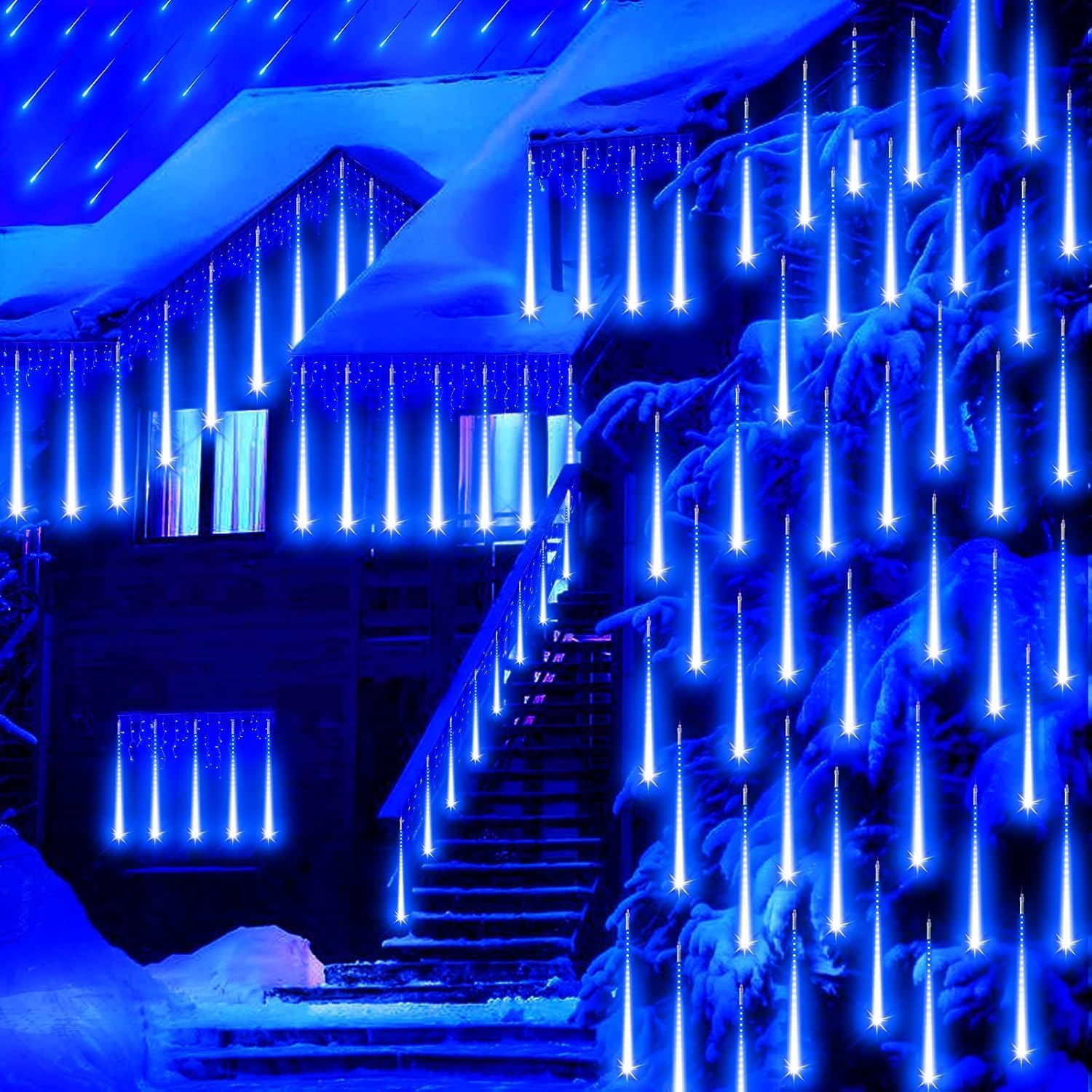 SCOZIA Lumières De Pluie Tombantes De Noël 30 Cm 10