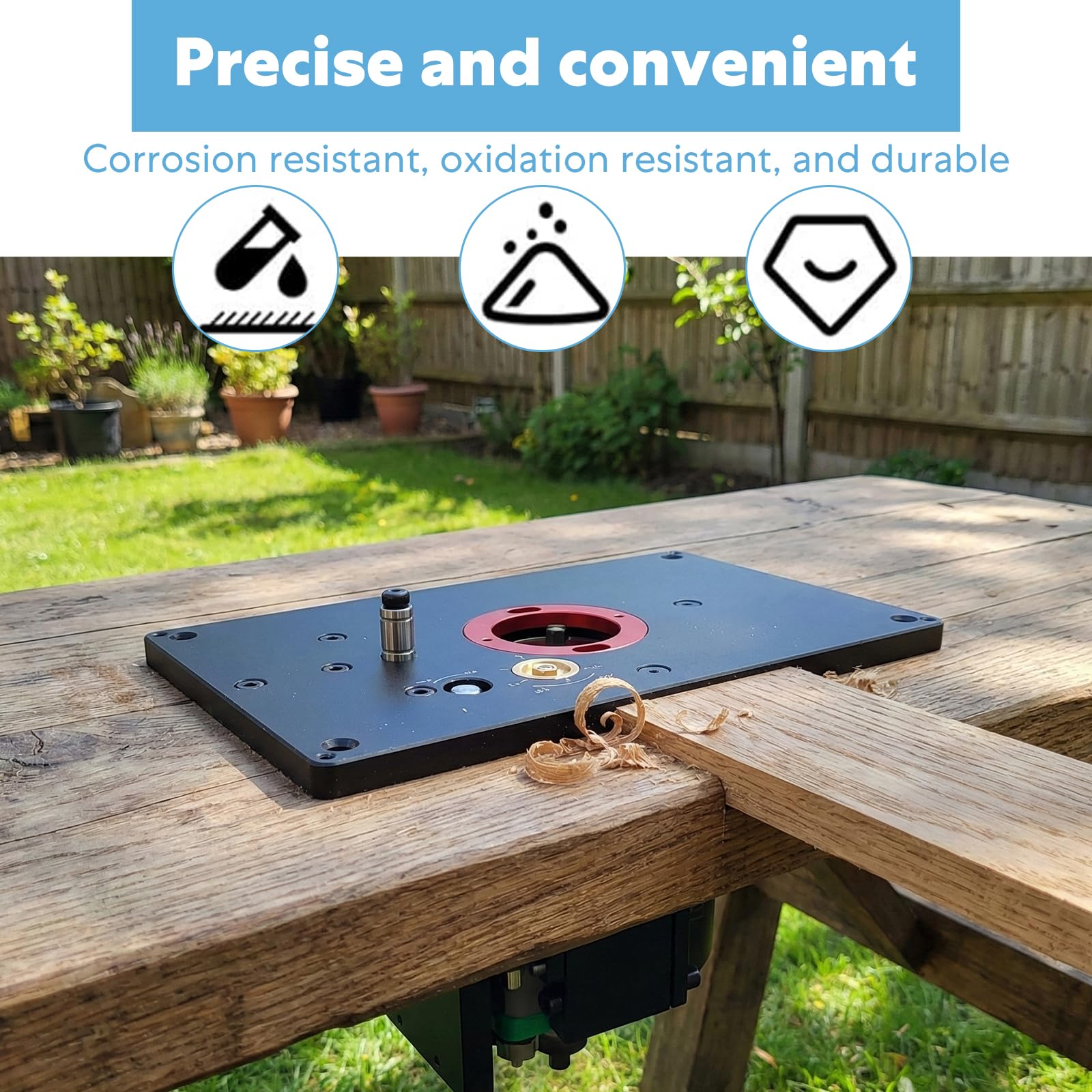 Piastre Inserto Banco Fresa Set,Kit di sollevamento per router,tavola elevatrice per fresatrice,Tabella di sollevamento del router con l'ascensore fisso della base, Adatto per lavorazione del legno