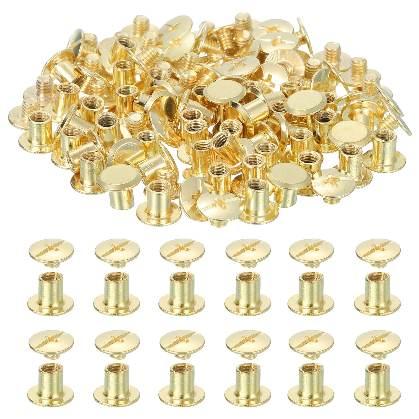 PATIKIL 8.5mm Chicago Screws Leather Rivets