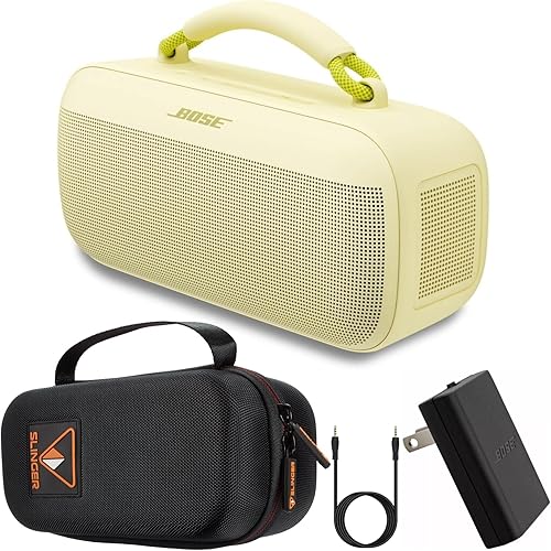 Miniatura 10 de Bose Altavoz Bluetooth SoundLink Max + funda rígida de viaje y enchufe USB y cable auxiliar Azul (Blue Dusk),Negro,Amarillo (Citrus