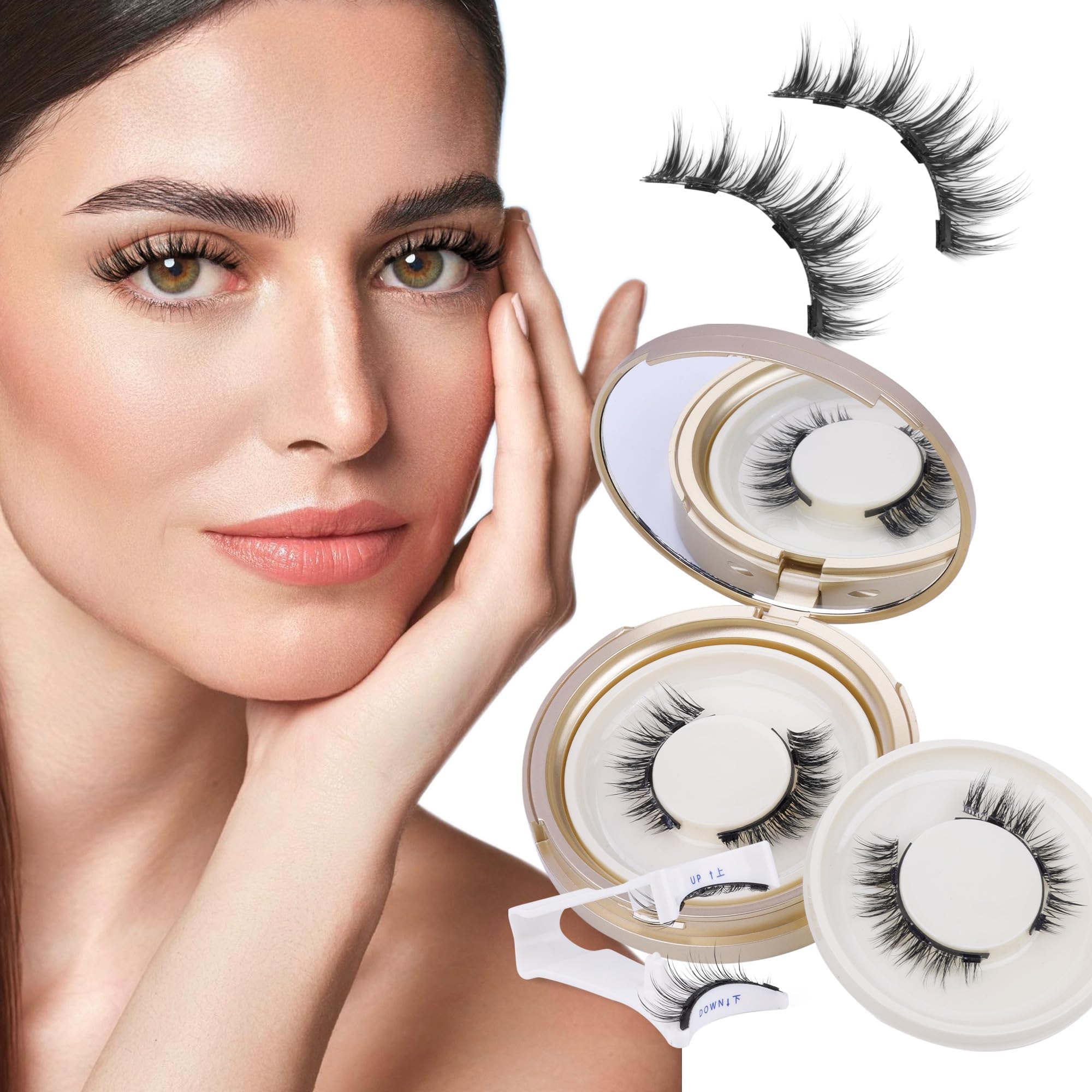 Eyelashes, 2 Pairs Eyelashes with Applicator Lashes