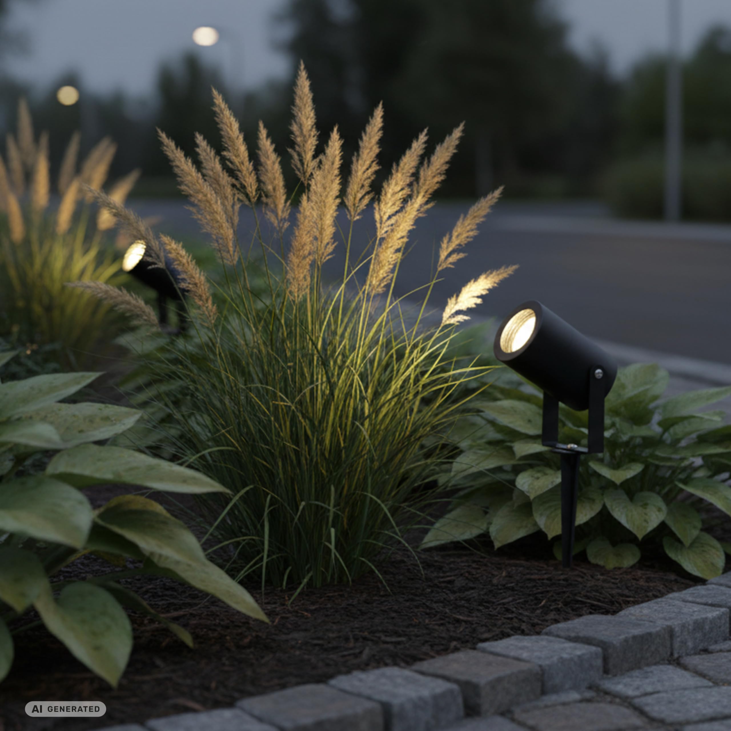 REV Gartenbeleuchtung SPARSET - 12x Wegeleuchte außen schwenkbar, Gehäuse IP65 aus Aluminium. 230lm, 3W. Kabel 1,5m, H:27cm, Schwarz L440