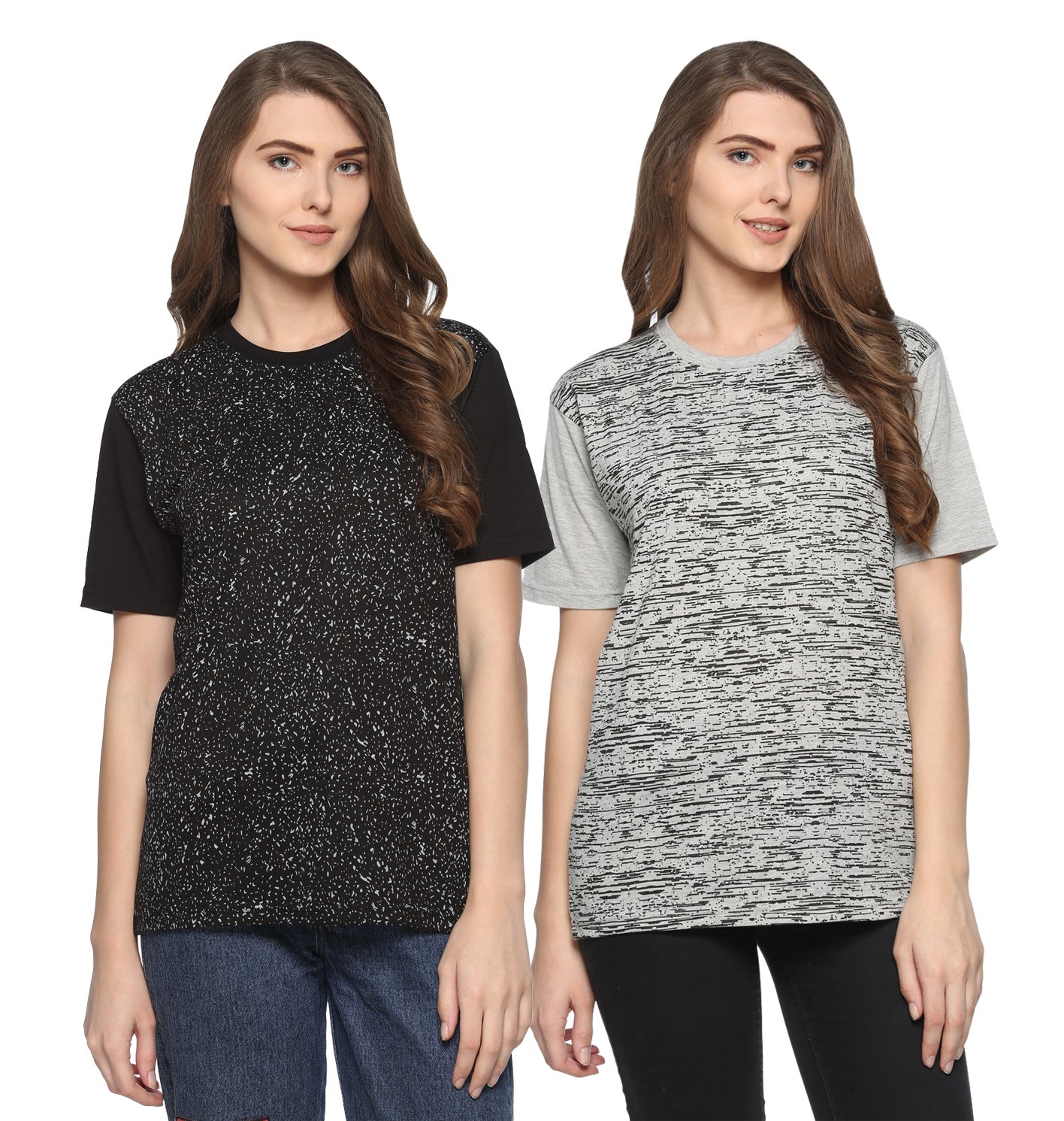 shaun 69GAL Women Round Neck T-Shirt(Pack of 2)-picture-46