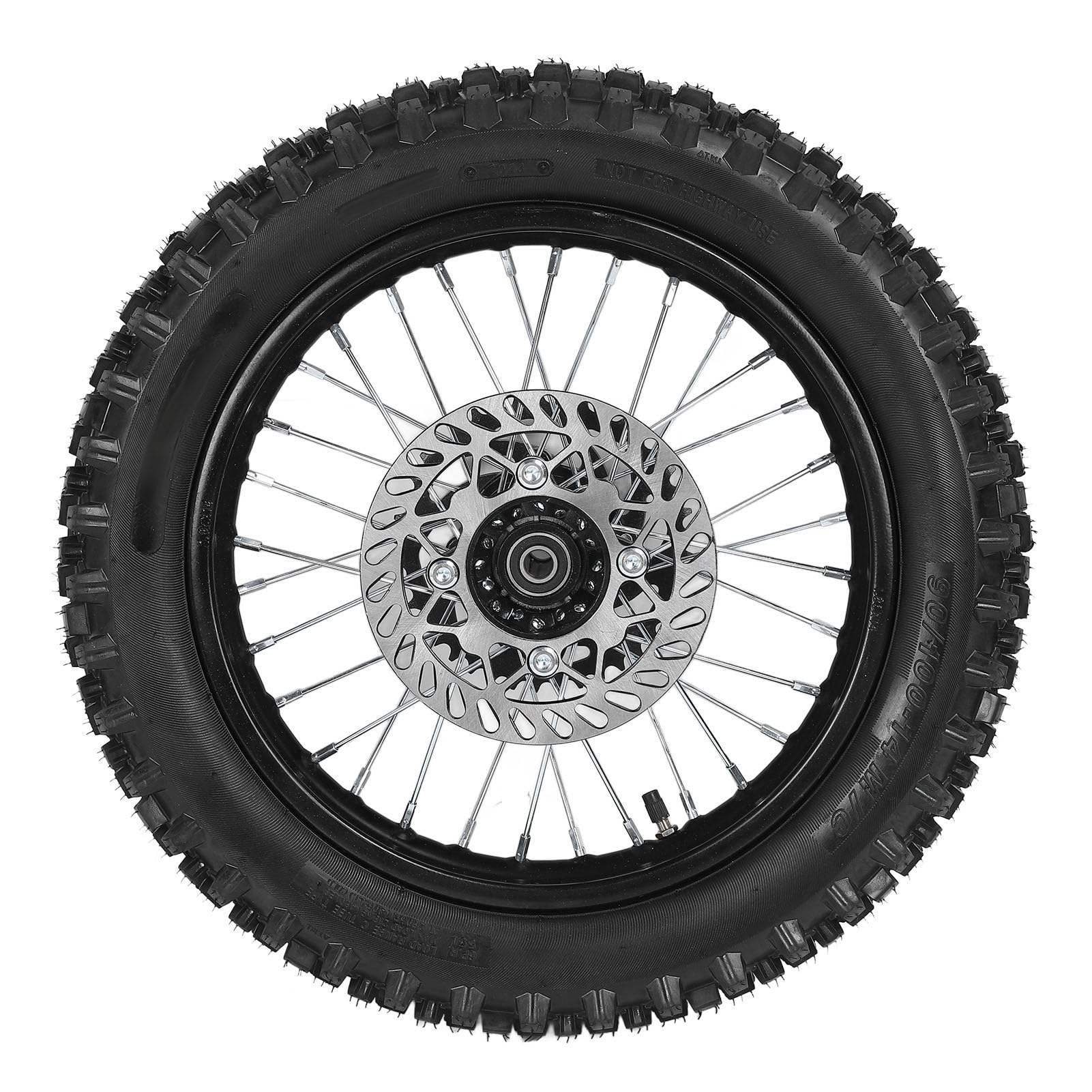 Tbest Conjunto de Neumáticos de Llanta Trasera 90/100-14 para TAO KAYO TSD 110 TD 125, Accesorio de Repuesto Duradero para Montar en Motocicleta