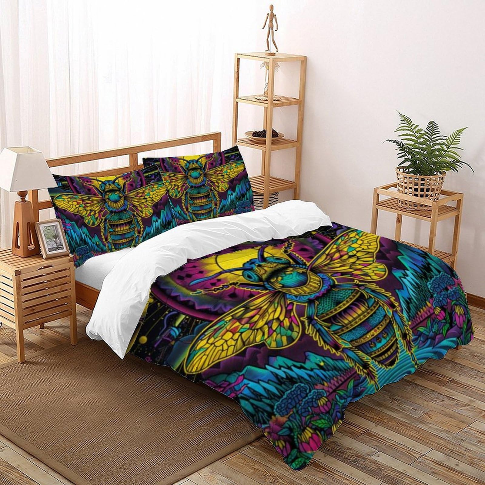 Housse de couette microfibre animaux 3D 220x240cm finie la corvée de repassage