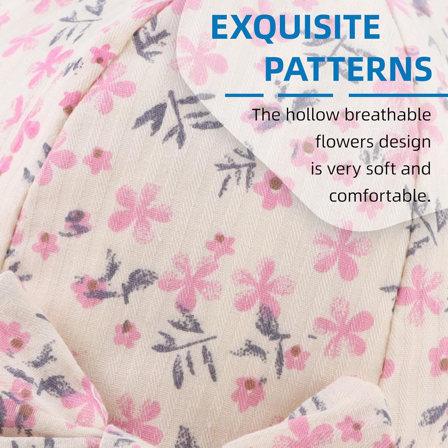 JANGANNSA Bow Baby Girls Summer Hat Flower Toddler Girls Sun Hat Cotton Breathable Infant Hat - Image 4