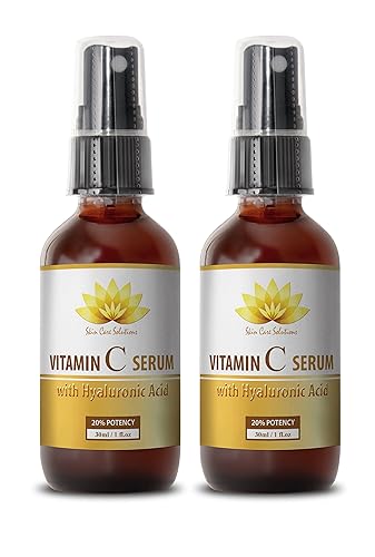 Ácido Hialurónico Serum de vitamina C con Ácido Hialurónico  Anti envejecimiento, anti arrugas  2 botellas